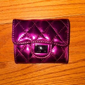 Shiny Quilted Pink Wallet